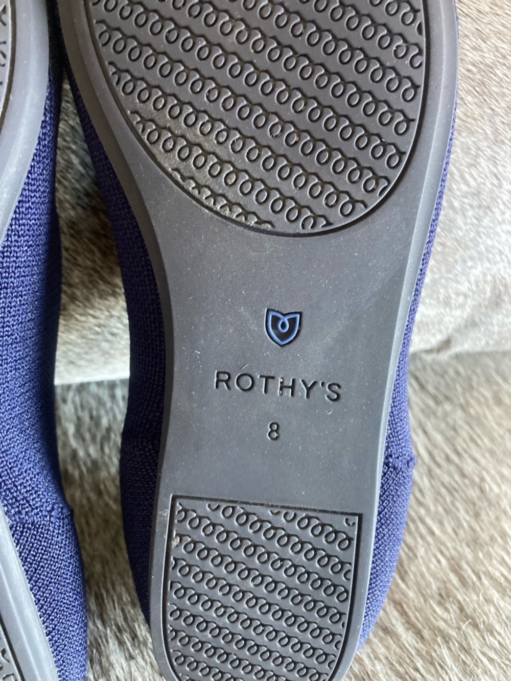 Rothy’s The Square Navy Ballet Flat Slip On Loafer - Picture 9 of 12